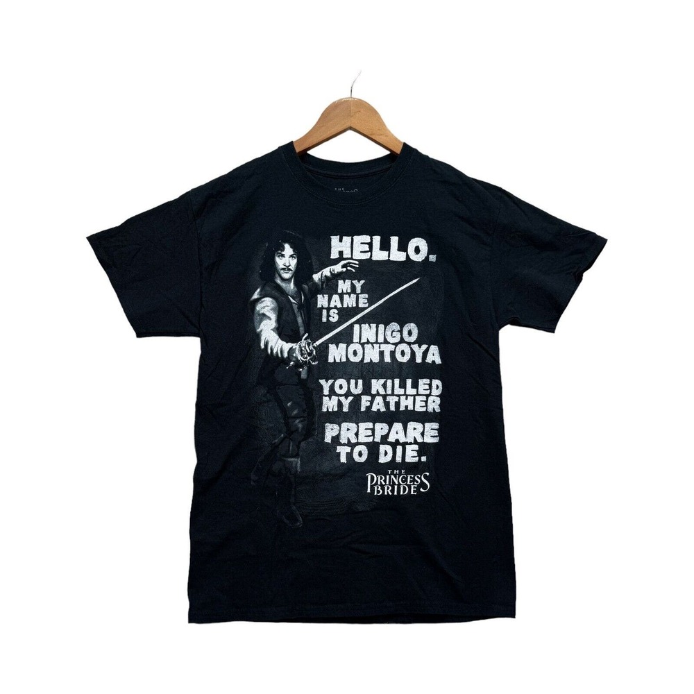 Inigo Montoya Princess Bride 90s Movie T Shirt Black Killed Father 00s sz M